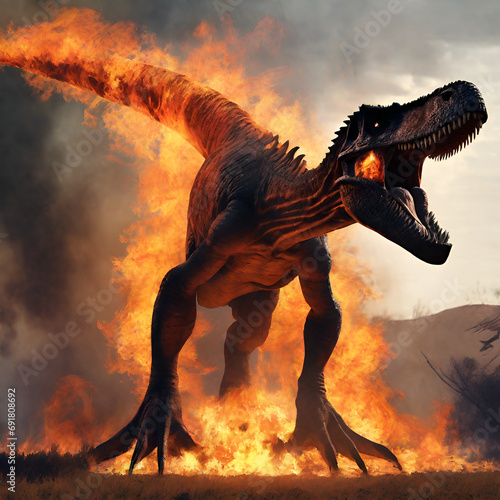 tyrannosaurus rex 3d render © Khaled