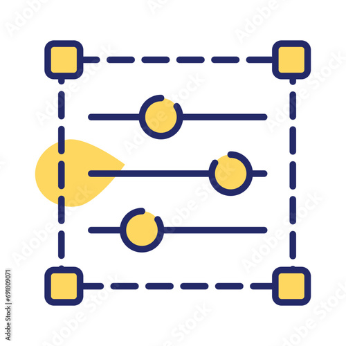 Color adjustment vector design, color combination icon