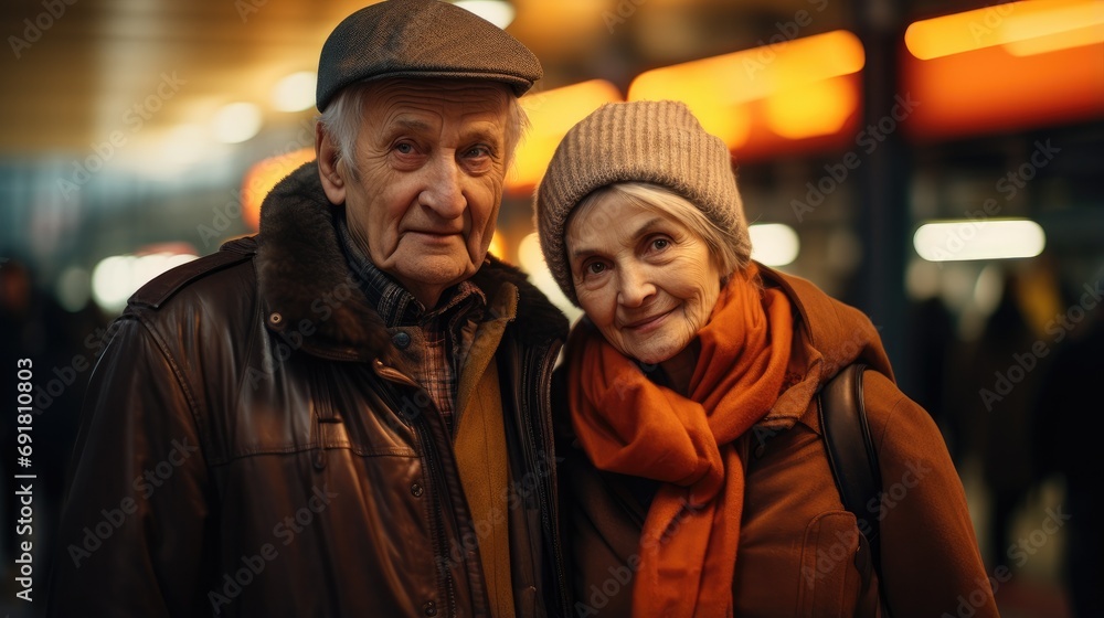 Fototapeta premium A man and a woman standing next to each other. Generative AI.