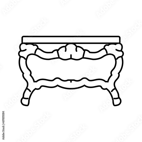 table luxury royal line icon vector. table luxury royal sign. isolated contour symbol black illustration