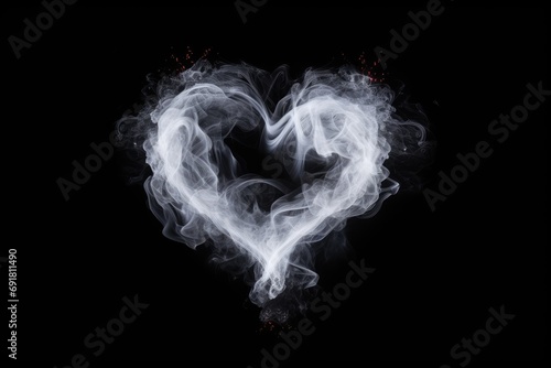 heart shaped smoke photo