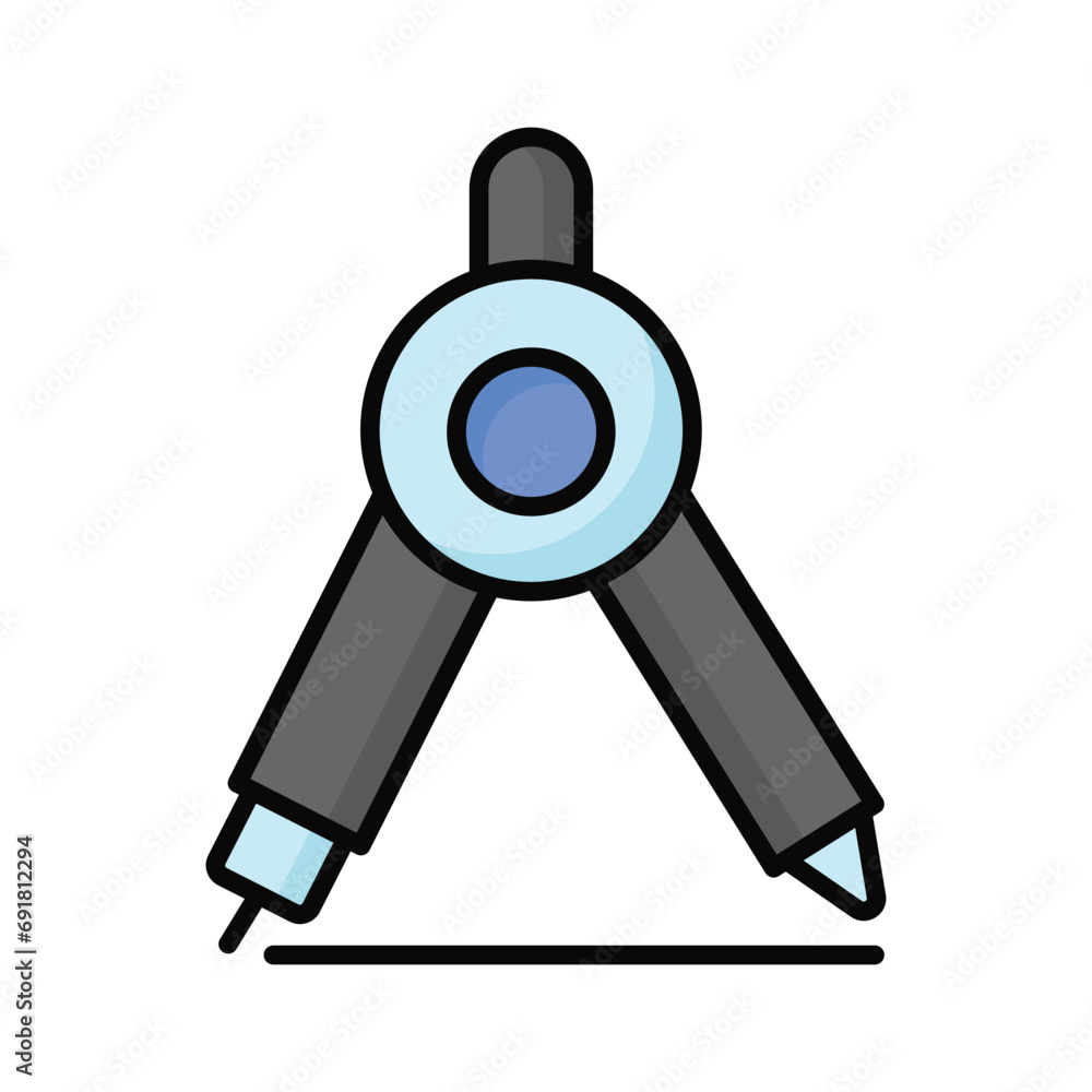 Grab this amazing vector design of geometry compass icon, flat icon design of drafting tool Grab this amazing vector design of geometry compass icon, flat icon design of drafting tool