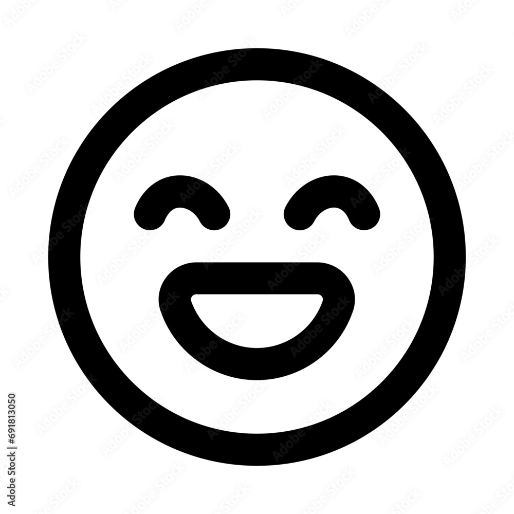 Very Happy Line UI Icon Very Happy Line UI Icon