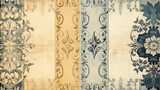 scrapbooking paper pattern vintage ephemera, baroque