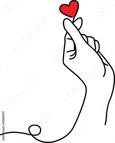 Foto hand holding a heart