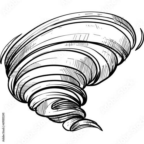 tornado handdrawn illustration