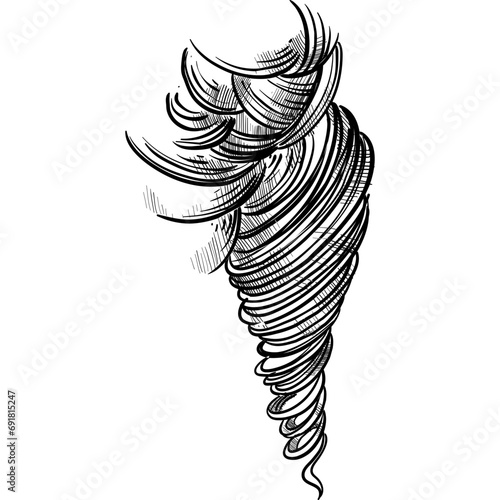 tornado handdrawn illustration