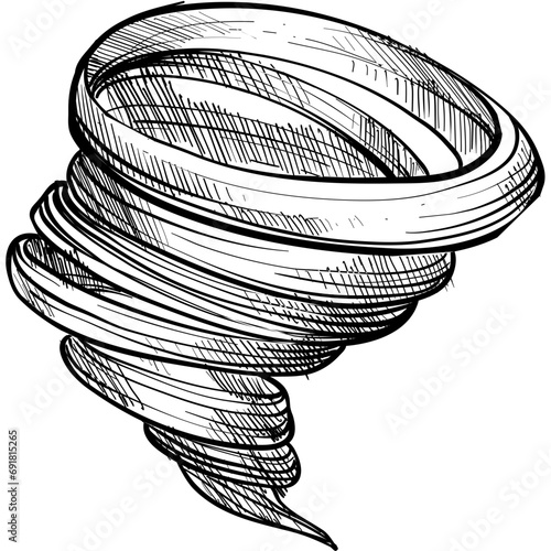 tornado handdrawn illustration