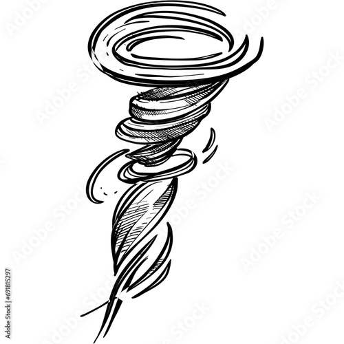 tornado handdrawn illustration