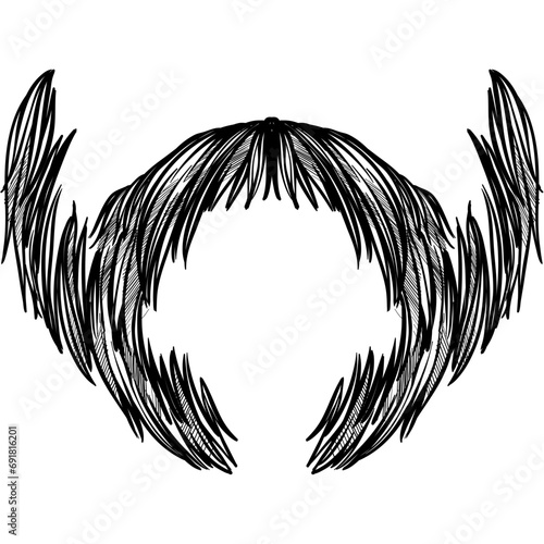 beard handdrawn illustration