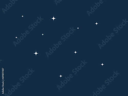 flat design stars in the sky vector illustration