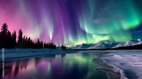 Polar night phenomenon in the northern regions of Earth