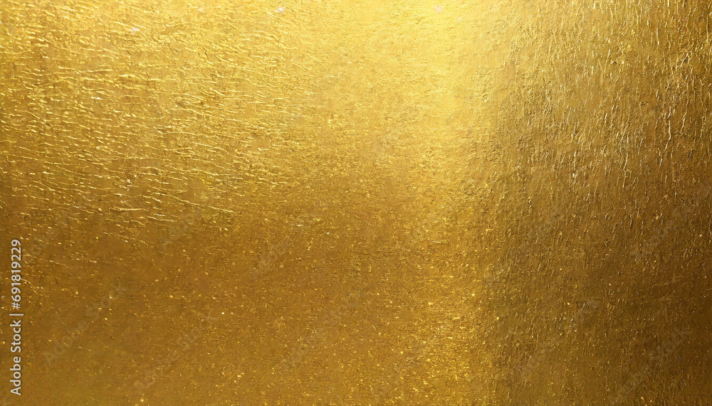 Golden concrete foil paper, wall texture background - obrazy, fototapety, plakaty 