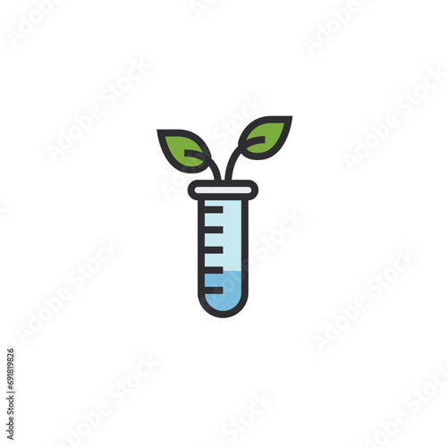 Laboratory, tube, leaf, sciencie, scientific Icon photo