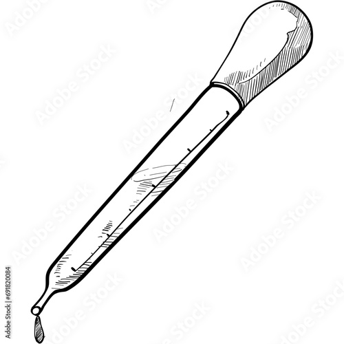 laboratory pipette handdrawn illustration