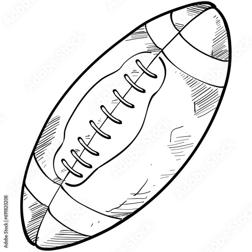 american football handdrawn illustration