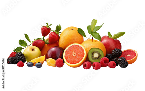 Fruits Isolated on White on a transparent background