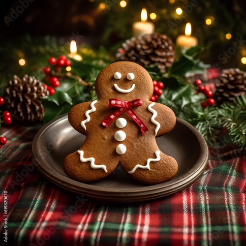 Cute Christmas gingerbread man