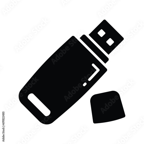 Universal serial bus, modern flat icon of usb, external storage device