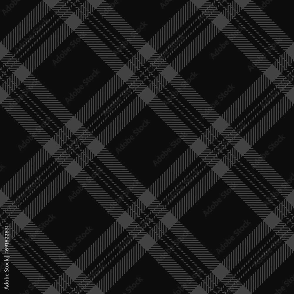 Tartan seamless pattern, grey and black, can be used in fashion design. Bedding, curtains, tablecloths
