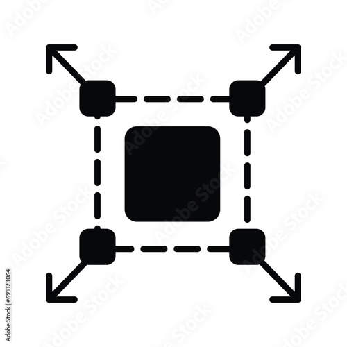 Grab this creative design vector of image resize in modern style