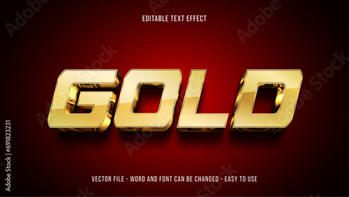 Golden editable text effect