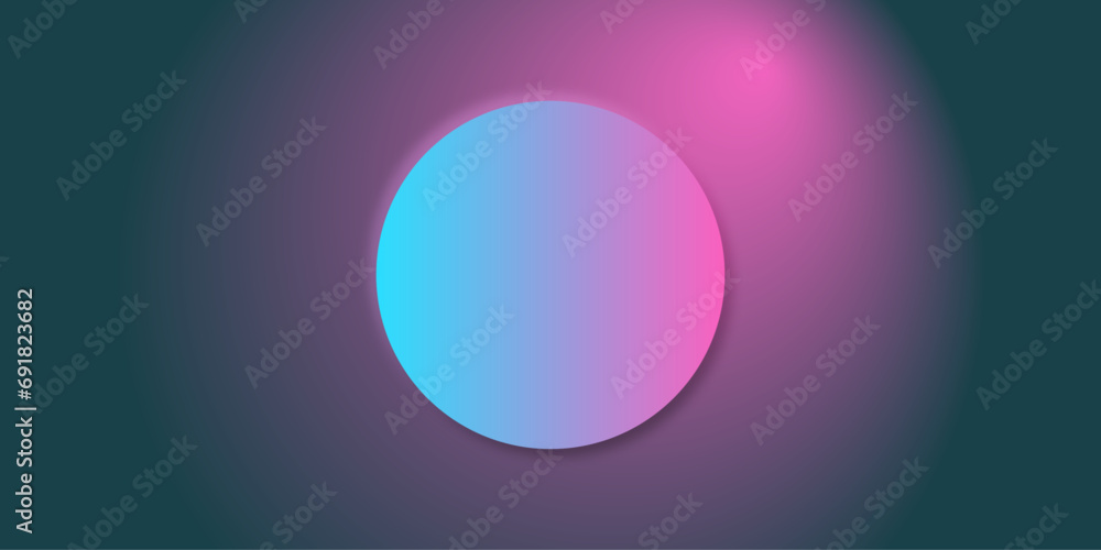 modern holographic background. circle in center on backdrop. vector illustration