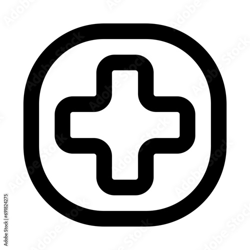Hospital Line UI Icon
