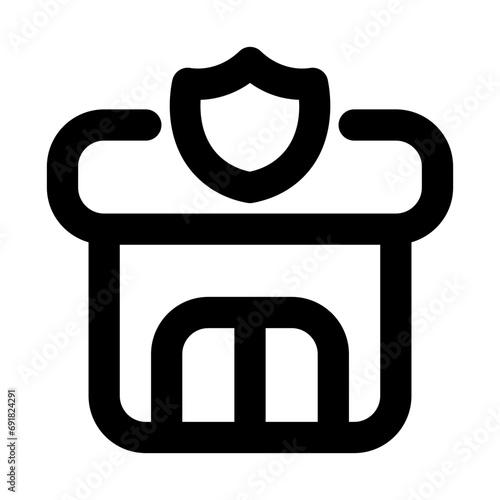 Police Station Line UI Icon