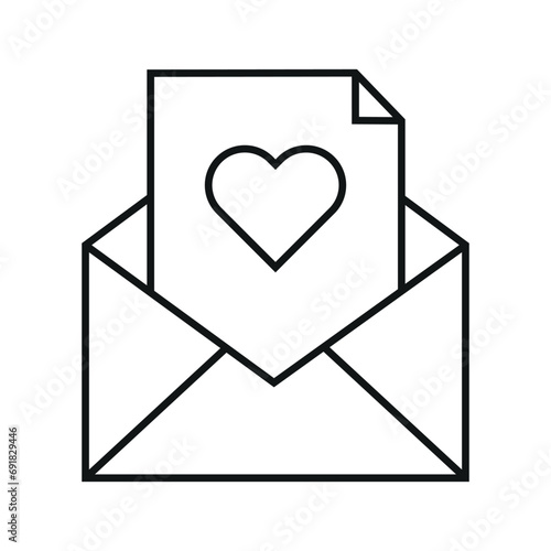 Mail Heart Valentine Icon