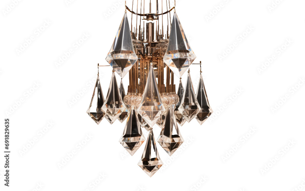 Crystal Radiance Single Cascade Chandelier Unveiled isolated on transparent background