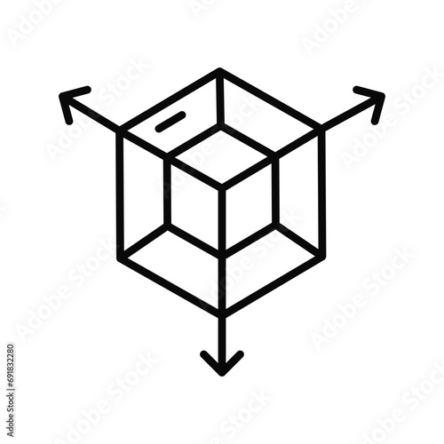 3d modeling vector design, ready to use icon isolated on white background