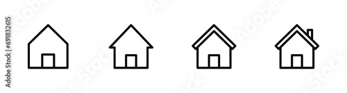 Home icon set. house icon, Web home icon vector illustration