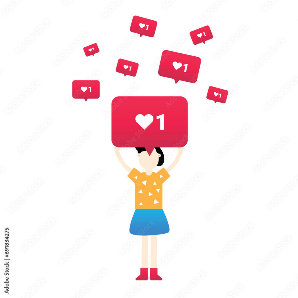 Social media and advertising illustration