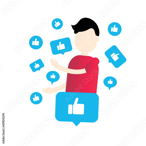 Social media and advertising illustration