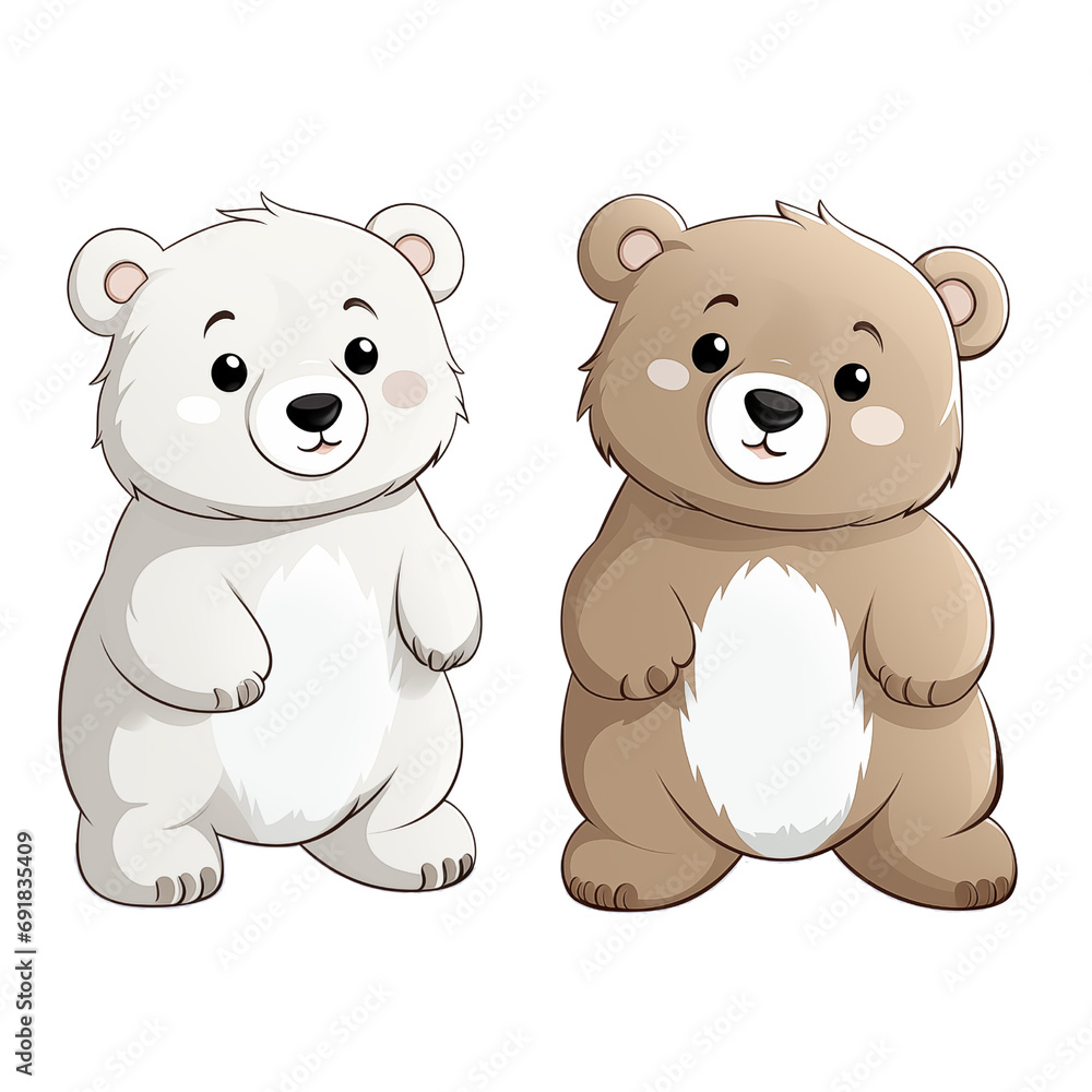 Obraz premium Cute bear couple