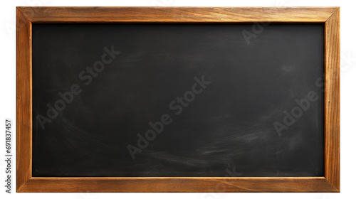 Blank blackboard in wooden frame, cut out