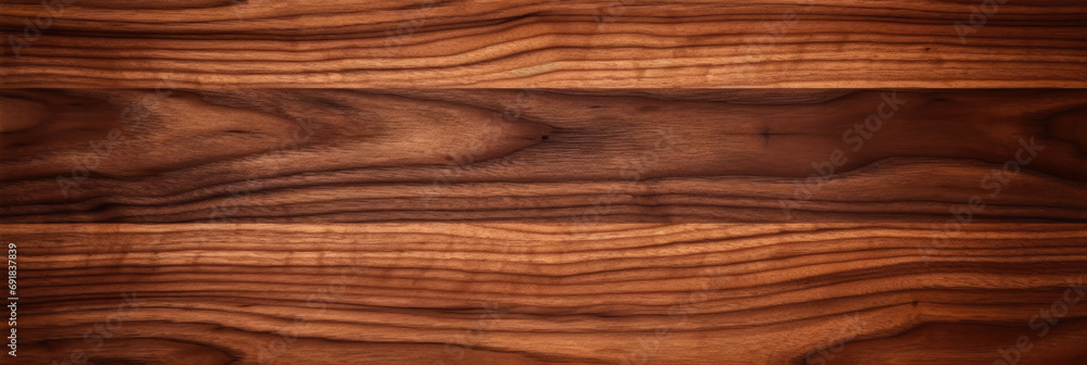 wood texture. background old panels. Walnut tree texture close up. Wide walnut wood texture background. Walnut veneer is used in luxury finishes. - obrazy, fototapety, plakaty 