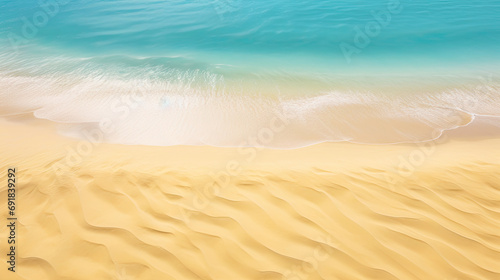 surface Waves on the beach as a background  Blue sea surface  top view  
