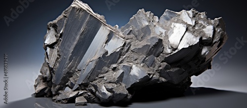 Close-up view of metallic nickel ore. photo