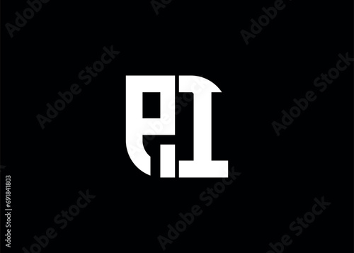 
Monogram Letter PI Logo Design vector template