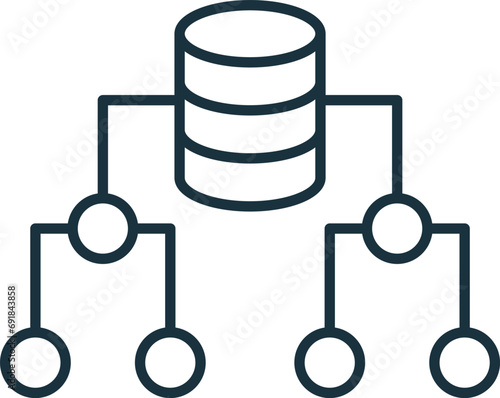 Data structure icon. Monochrome simple sign from data analytics collection. Data structure icon for logo, templates, web design and infographics.