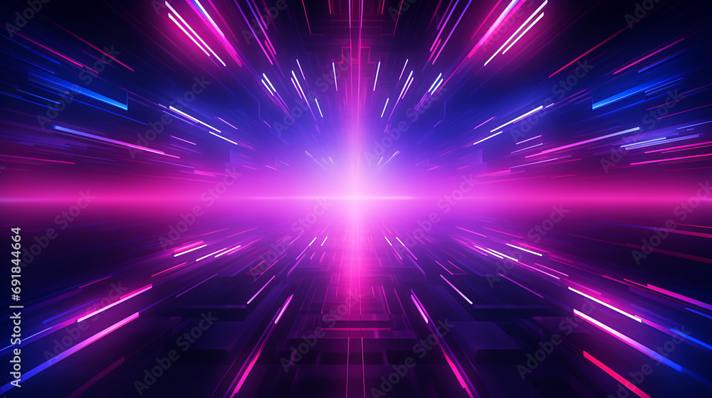 Pink and blue cyberpunk abstract. PowerPoint and webpage landing background.