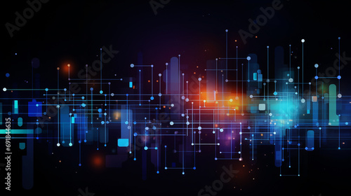 Abstract technology concept background. PowerPoint and webpage landing background.