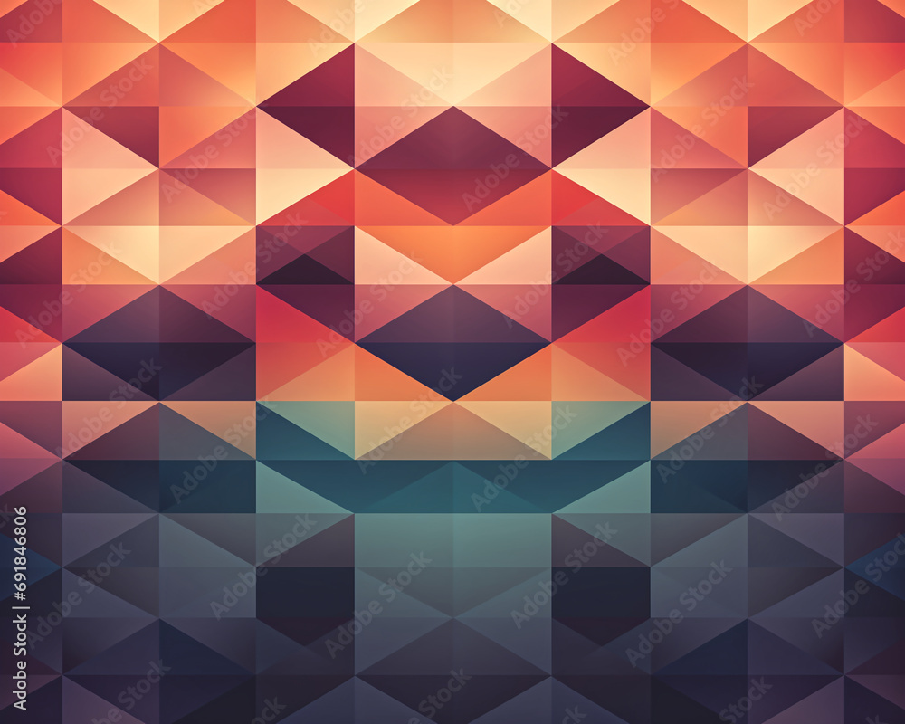 Obraz premium Peaceful Shapes, abstract background with simple geometric forms