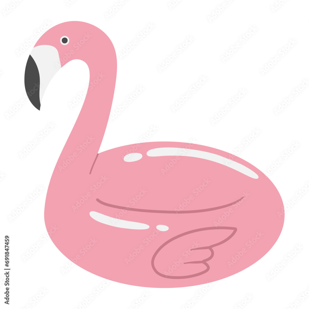 pink rubber flamingo illustration pink rubber flamingo illustration