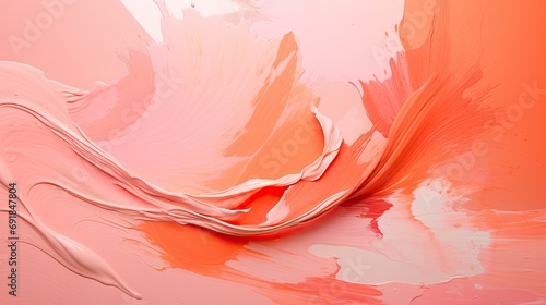 Abstract Coral Peach Paint Texture Artistic Modern Background. © _veiksme_