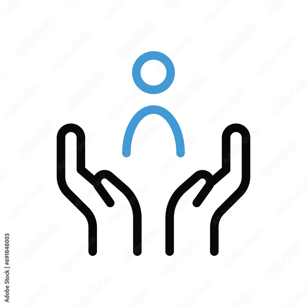 Obraz premium Social Care icon vector stock illustration