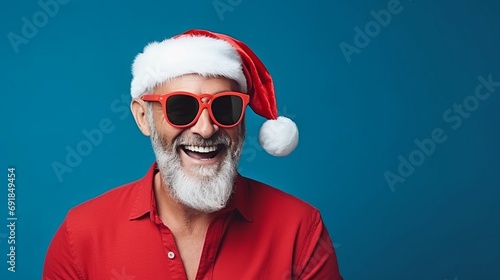 Santacos, cool, attractive and smiley, positive concept for Christmas or New Year