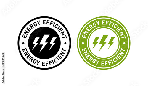 Energy efficient and green energy circle vector logo. Suitable for business, ecology, environment, and technology
